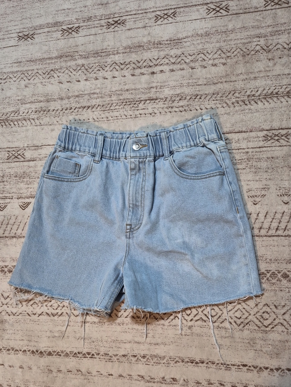 BB Dakota Light Blue Denim Elastic Waist Shorts